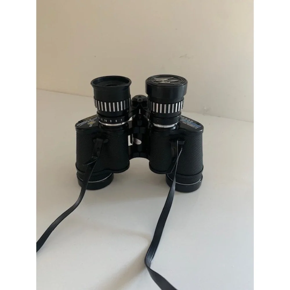 Tasco Zip 101Z Zoom Binoculars 7X-15X35mm with Case and Caps Vintage Optics